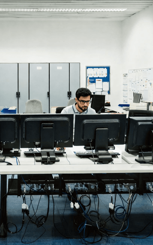 Team working in office