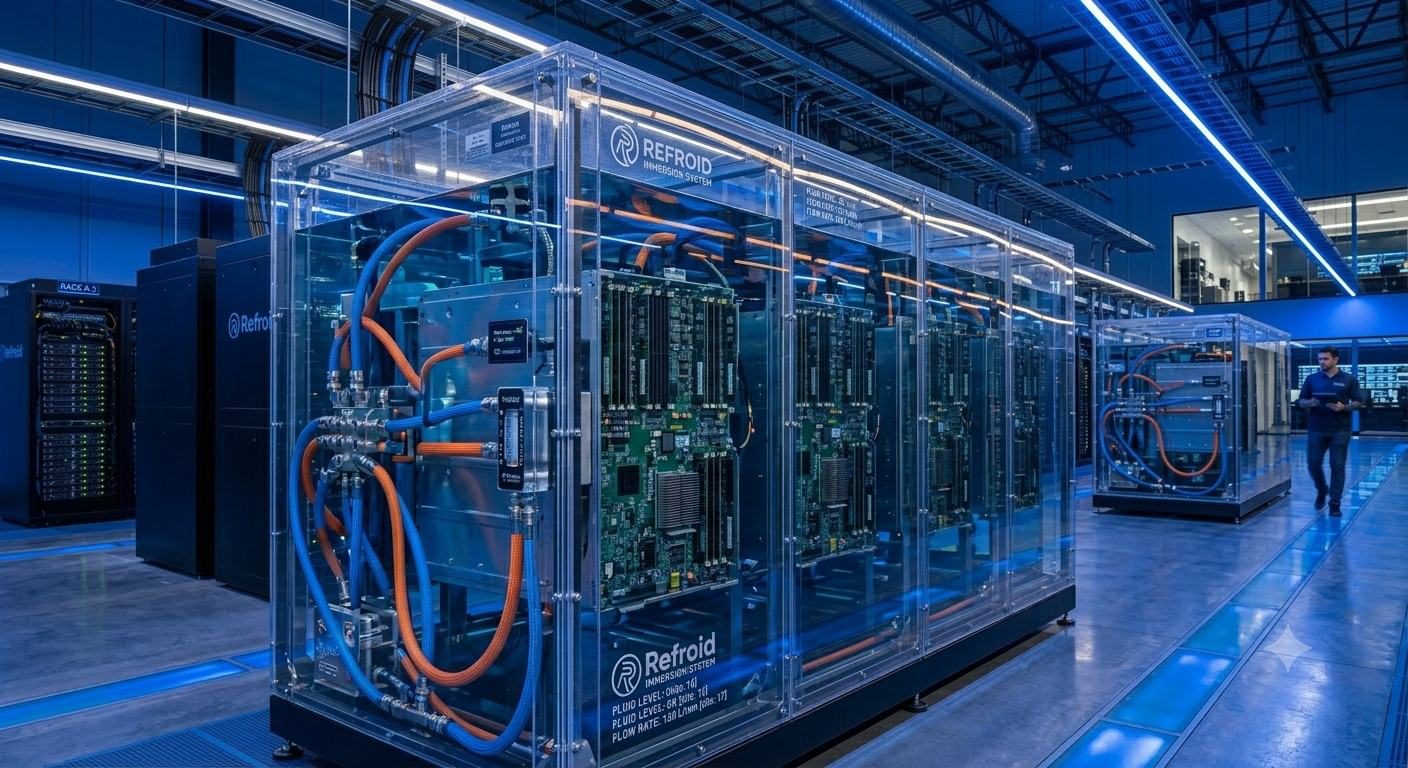 Liquid immersion cooling tank with servers