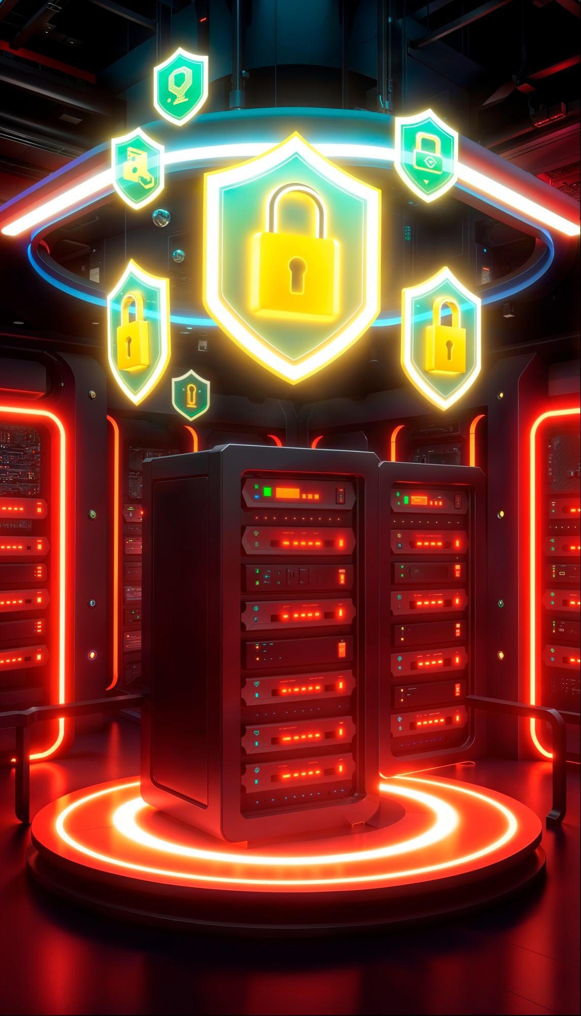 Secured server racks with digital protection